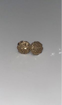 14k gold nugget earrings