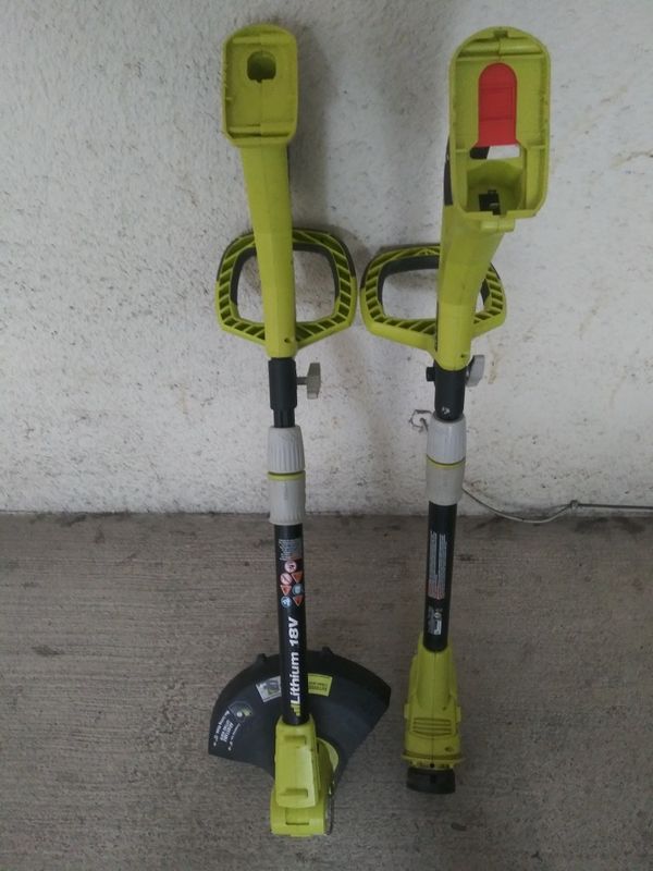 Ryobi ONE+ 18Volt Lithiumion Hybrid Electric Cordless String Trimmer/Edger And a 18v weed