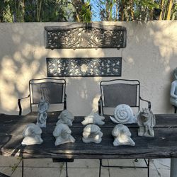 Solid Concrete Turtles, Frog Snail And Gargoyles   Heavy