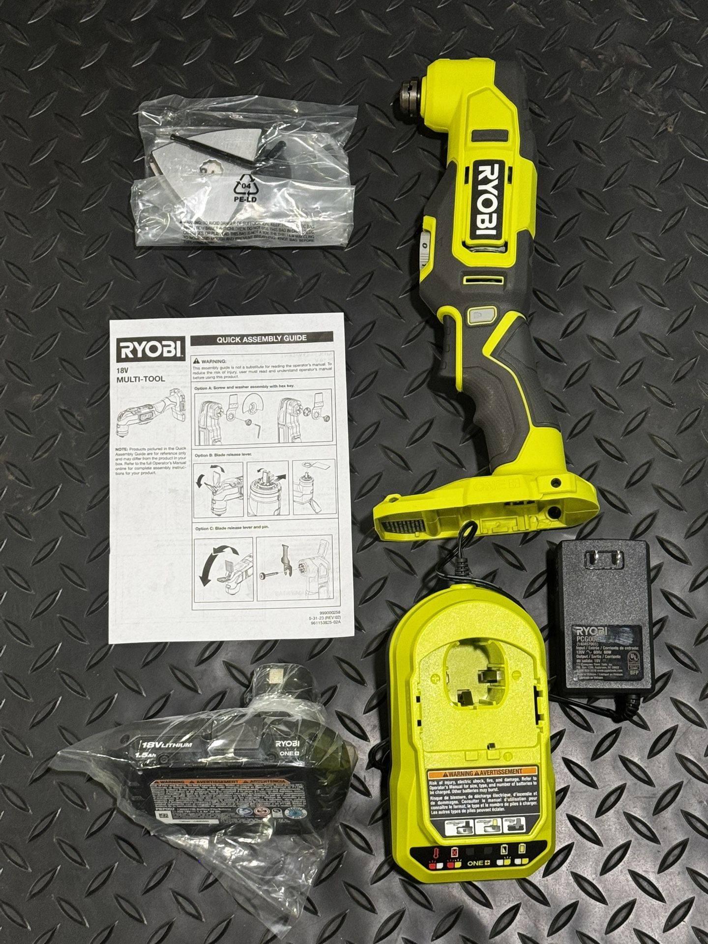 $100 New RYOBI ONE+ 18V Cordless Oscillating Multi-Tool Kit with 1.5 Ah Battery and Charger
