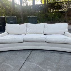  Impeccable Down Filled Curved Couch 