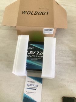 Lithium battery 12V 22Ah LifePO4 NEW IN BOX Camping /RV/fish finder/gaming
