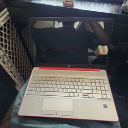 HP Red Laptop 15' Screen
