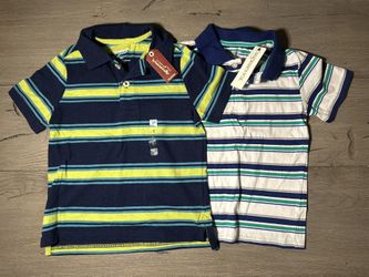 NWT Set of 2 stripe polo shirts boys size 4
