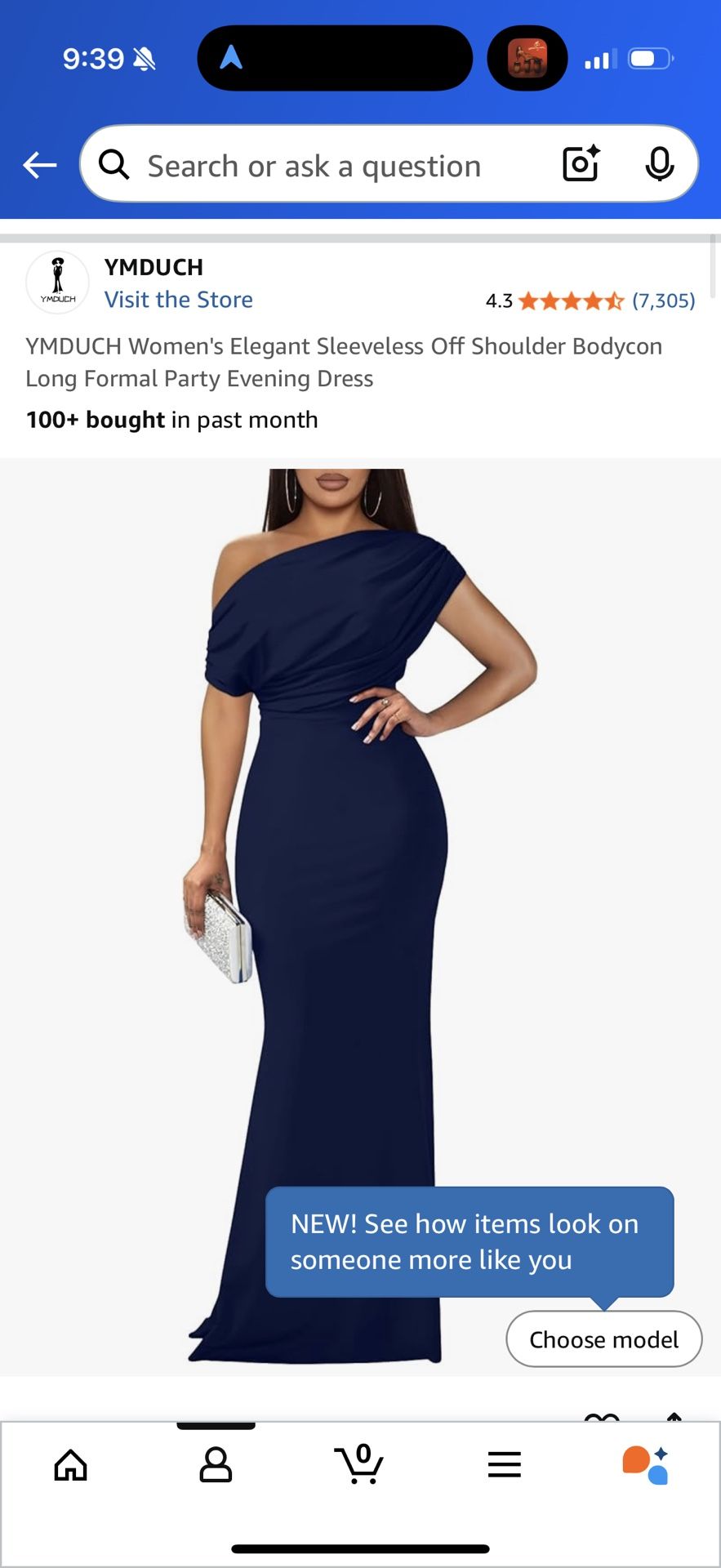 YMDUCH Women's Elegant Sleeveless Off Shoulder Bodycon Long Formal Party Evening Dress
