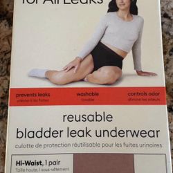 Thinx For All Leaks Light Absorbency Hi-Waist Bladder Leak Underwear, Extra Large, Desert Rose