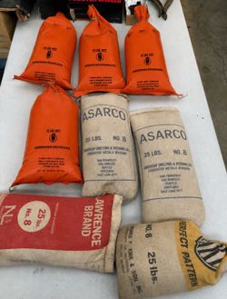 Vintage Industrial Lead Weight Bundle - 200 lbs Total (8 Heavy-Duty Bags)