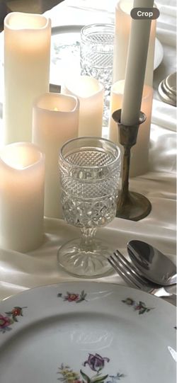 Cut Glass Wine Goblets