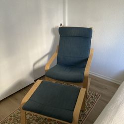Ikea Armchair and Ottoman
