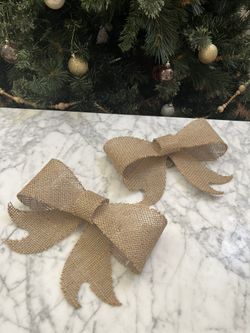 Christmas Holiday Decor, Plaid & Burlap Bows