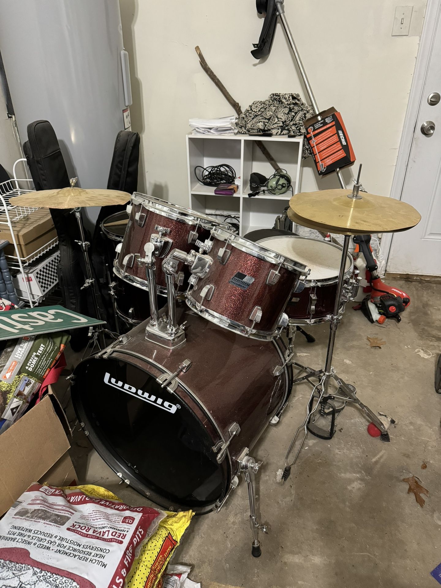 Ludwig Drum Set With New Heads