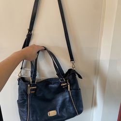 Michael Kors Black Pebble Leather Bag