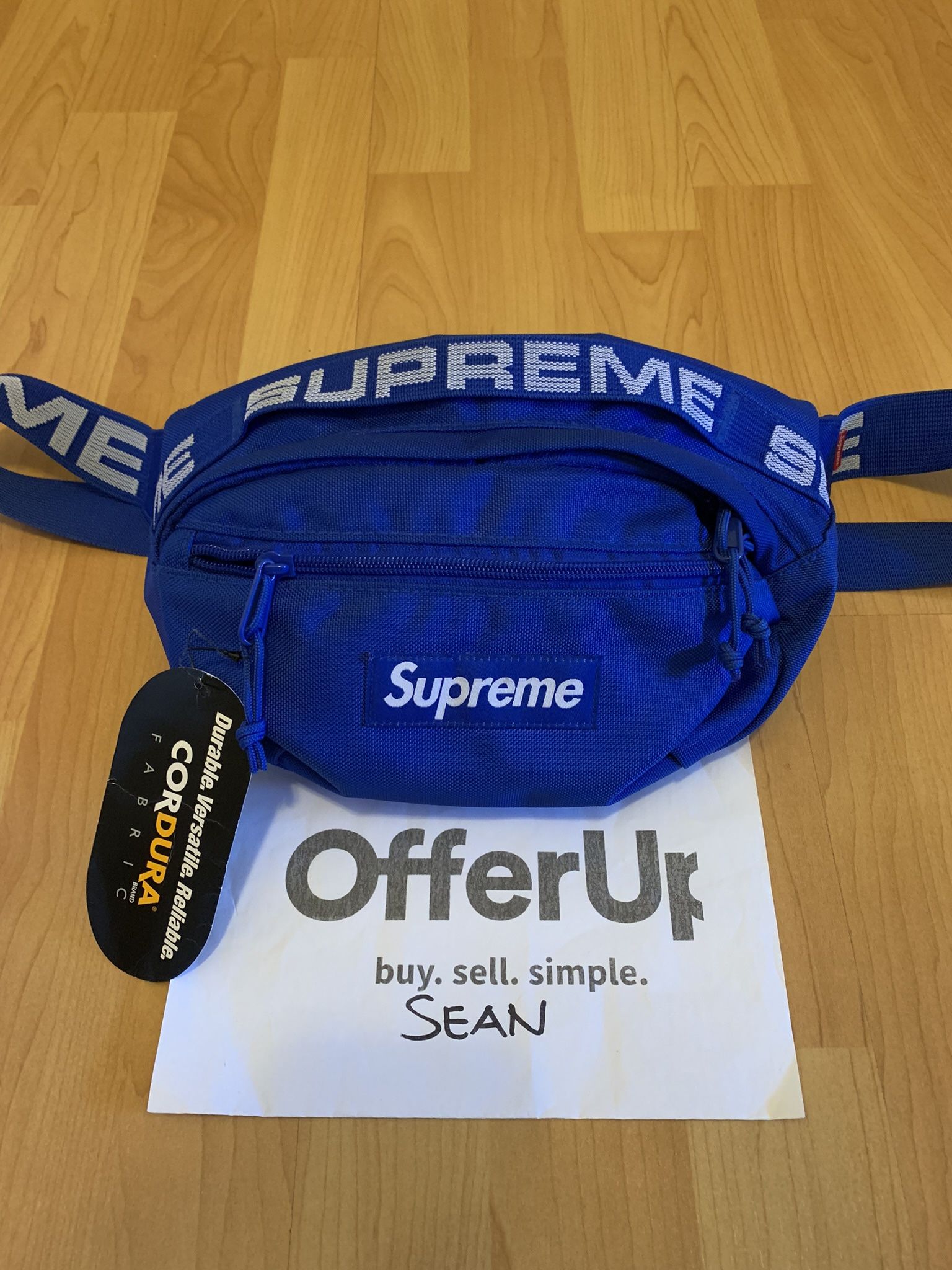 USED SUPREME S/S 18 ROYAL WAISTBAG