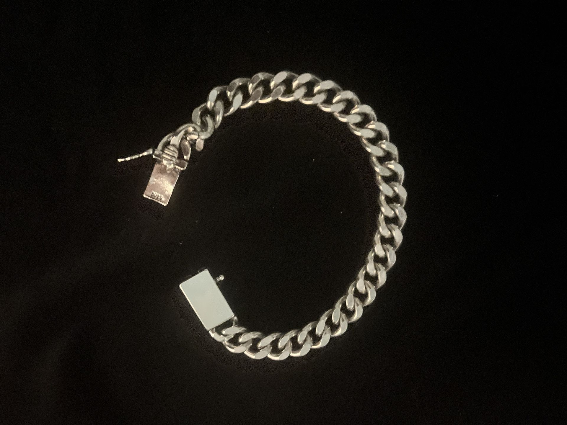 925 Sterling Silver Vintage Cuban Bracelet for a Man or Woman Or Someone Special