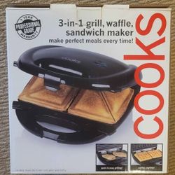 3 In 1 Grill, Waffle, Sandwich Maker