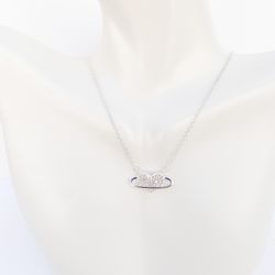 Silver Necklace Heart With Orbit And Zirconia