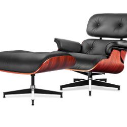 Eames Style Chair Mid-Century Lounge Chair With Ottoman