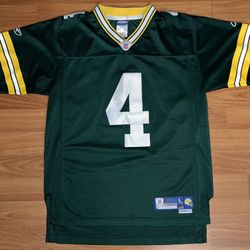 Green Bay Brett Favre Jersey Youth Large Length +2 Reebok Stitched Sewn Vintage