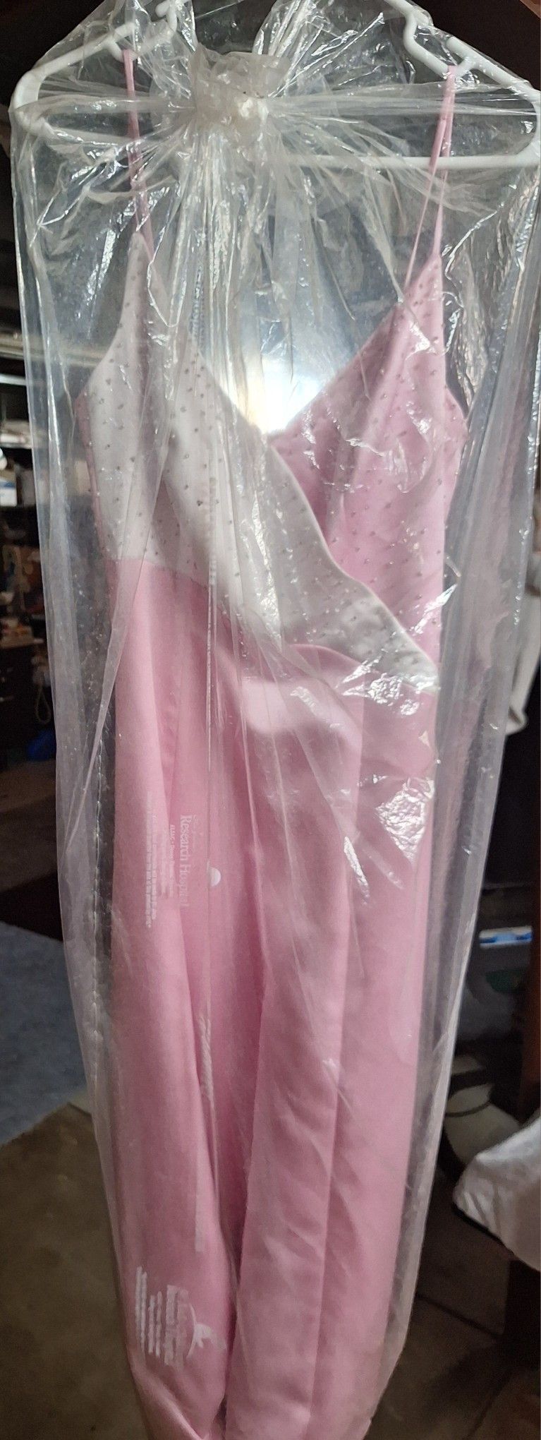 Prom Dress Satin Spaghetti Straps Pink