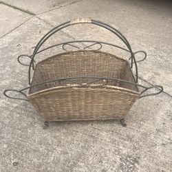 Wicker Media Rack