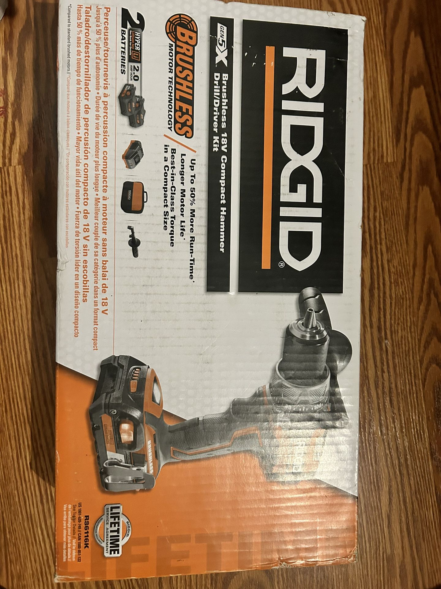 Rigid  Brushless 18V Compact Hammer Drill/Driver Kit
