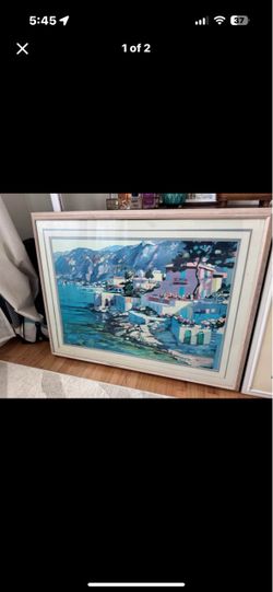 Large Howard Behrens Coastal Print - Professionally Framed - 40x31