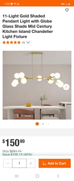 11 Light Modern Gold Chandelier 79$