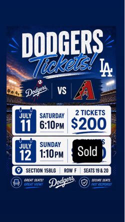 Dodger vs Diamondbacks Tickets