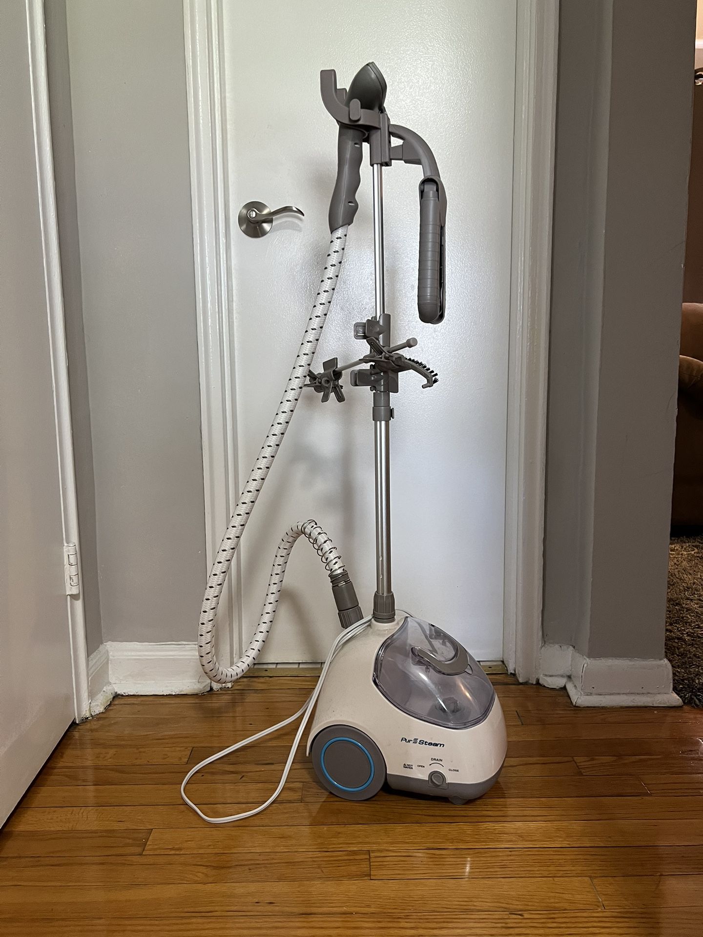 PurSteam Garment Steamer, Heavy Duty Powerful Fabric Steamer with Fabric Brush and Garment Hanger