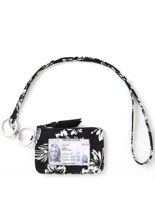 WONDERFUL FLOWER Card Holder, RFID Blocking, ID Holder with Lanyard for Women