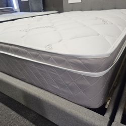 Brand New 12" Thick Innerspring Soft Organic Cotton Queen Pillowtop Mattress