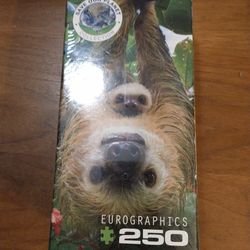 Sloths: baby & mama sloth 250 piece jigsaw puzzle by euro graphics (new sealed)