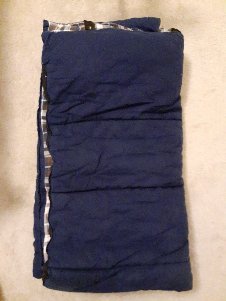 Large Dark Blue Sleeping Bag $25