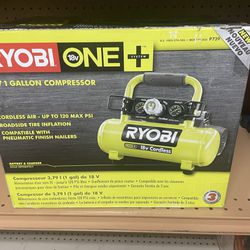 RYOBI ONE+ 1 Gal. 120 PSI Portable 18V Horizontal Air Compressor (tool Only)