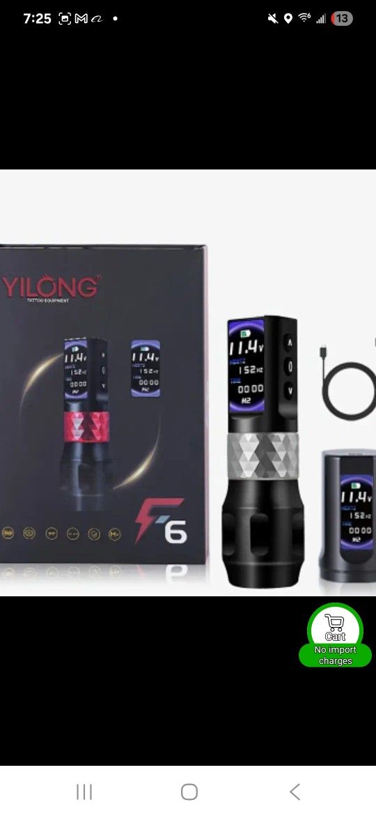 Yilong F6 In Green Wireless Tattoo Machine