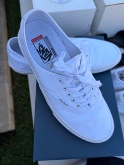 Vans Low-Top White Canvas Sneakers