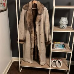 Vintage Full Length Shearling Coat