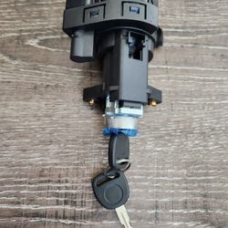 Aftermarket ignition lock cylinder and starter switch assembly with two keys