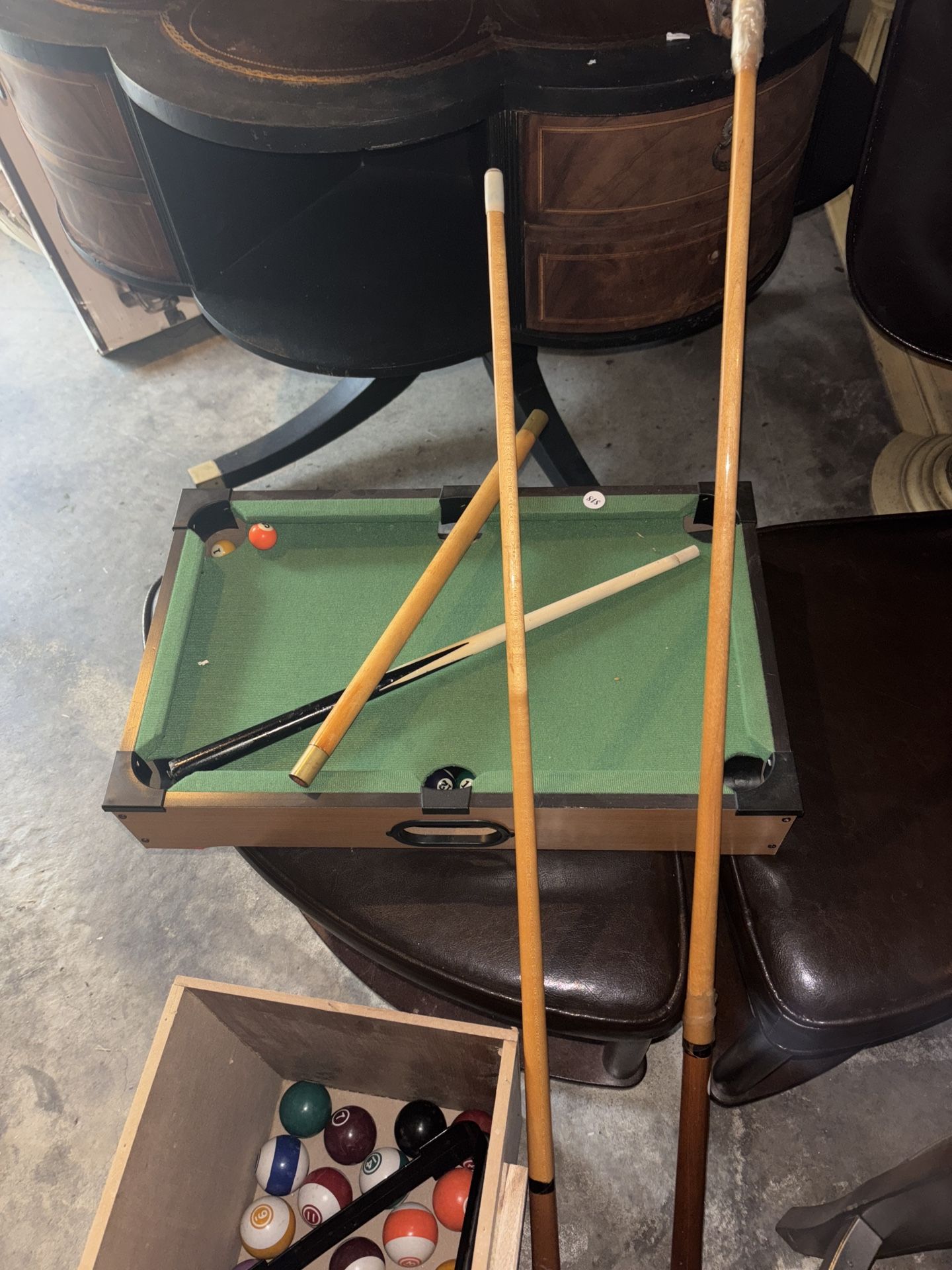 Mini Pool Table And Accessories