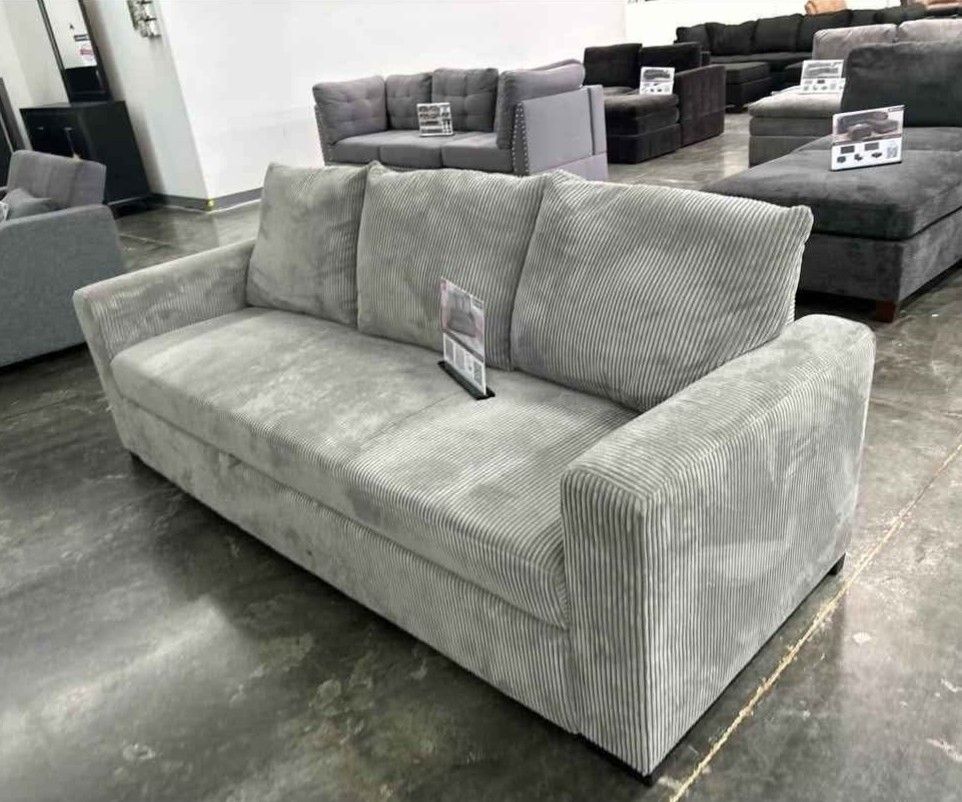 Light Gray Sofa Bed Sleeper Couch 85x32x33 "