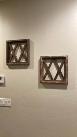 Real Wood Wall Art Set Of Two