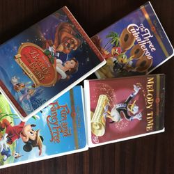 Walt Disney 4 DVDs 📀 Mickey,Beauty & Beast, Donald Duck, 3 Callabetos