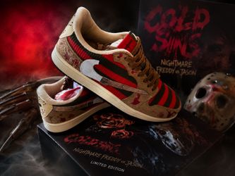 Size 9 Cold Sins Nightmare Custom Low Top Sneakers New