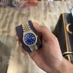 Rolex Datejust Iced Out Two Tone 