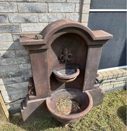 Heavy Concrete Fountain 2Pc