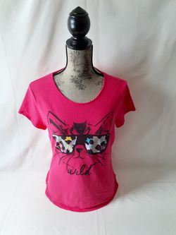 Total girl girls red short sleeve graphic top size XXL