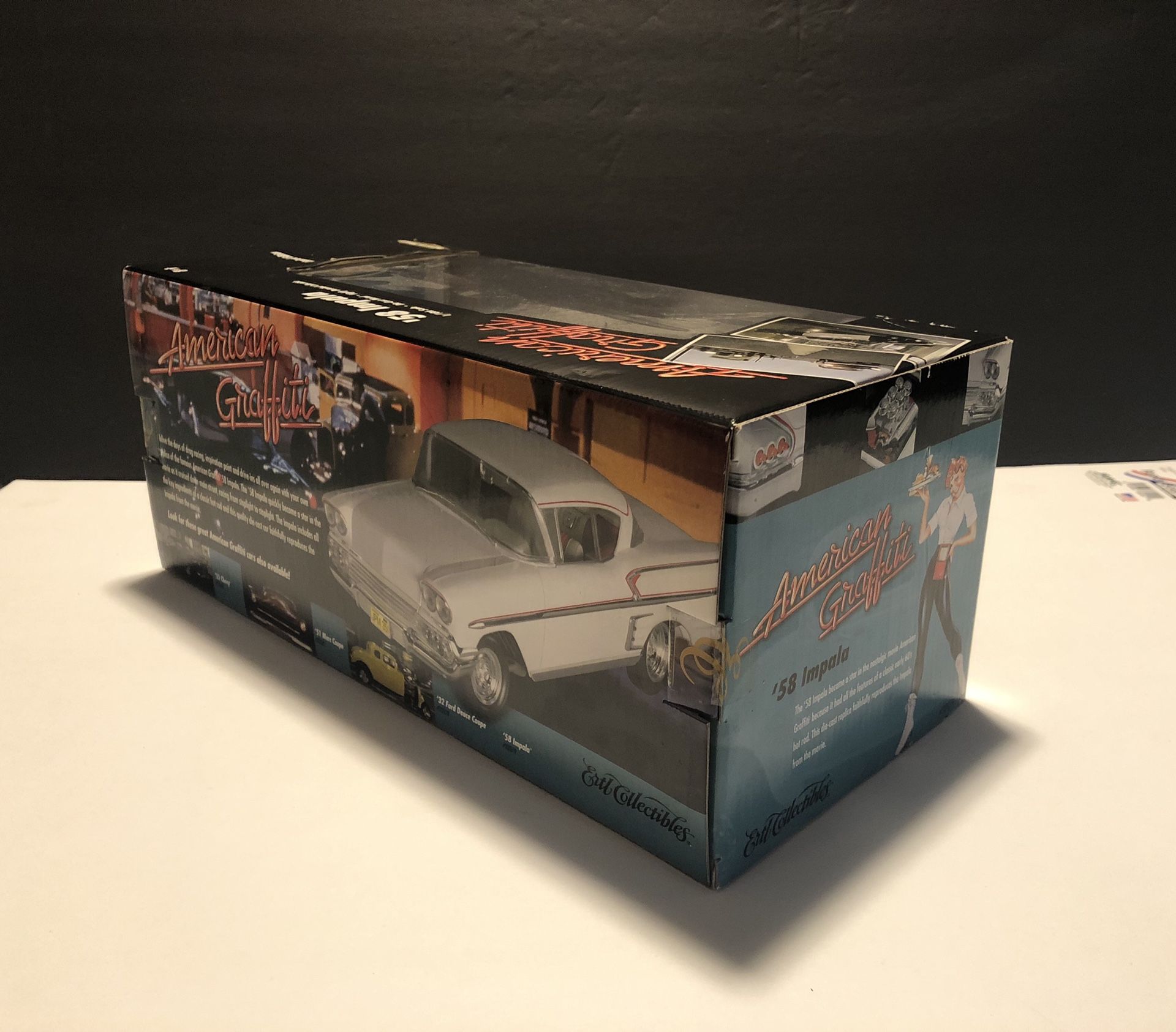 American Muscle 1958 Chevy Impala American Graffiti 1:18 Scale Model 58 Car  for Sale in Los Angeles, CA - OfferUp