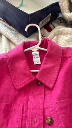 Carter's Kids Pink Corduroy Button-Up Jacket Size 5