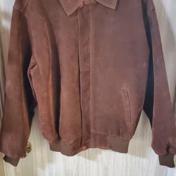 Armani Collezioni Leather Bomber Jacket