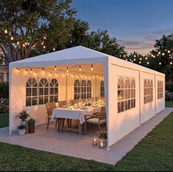 HOTEEL 10x30 Party Tent, Large 300 Sq Ft Outdoor Canopy with 8 Removable Sidewalls & 2 Zipper Doors Holds 40+ Guests, Carpas para Fiestas for Wedding,